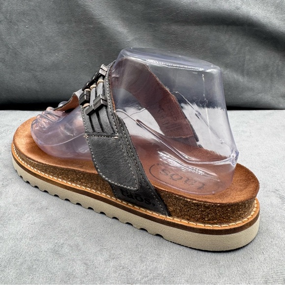 Taos Stupendous Sandal Women’s Size 8.5 Steel Leather Boho Thong - Picture 6 of 14